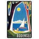 Schild Motiv "Bodensee" Landschaft Boot 20 x 30...