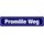 Schild Spruch "Promille Weg" 46 x 10 cm Blechschild blau