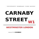 Schild "Carnaby Street W1 weiß" 20 x 30 cm