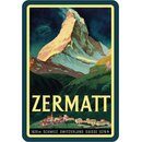 Schild Ort "Zermatt, 1620 m, Schweiz...