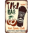 Schild Spruch "Tiki Bar, aloha, eat drink...