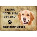 Schild Spruch "Haus kein Heim ohne Golden...