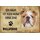 Schild Spruch "Haus kein Heim ohne Bulldogge" Hund 20 x 30 cm