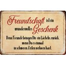 Schild Spruch "Freundschaft wundervolles Geschenk,...