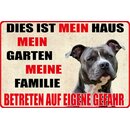 Schild Spruch "Dies mein Haus, Garten, Familie,...