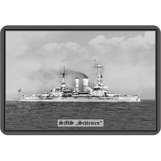 Schild Motiv Schiff "SMS Schlesien" Krieg 20 x 30 cm