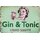 Schild Spruch "Gin und Tonic, Liquid Sanity" 20 x 30 cm