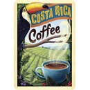 Schild Spruch "Costa Rica Coffee" 20 x 30 cm