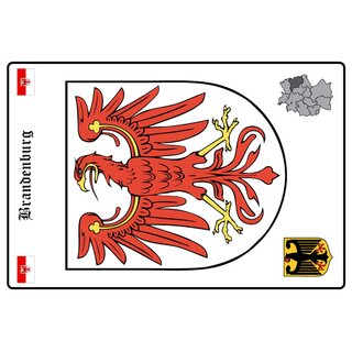 Schild Motiv "Brandenburg" Wappen Landkarte 20 x 30 cm