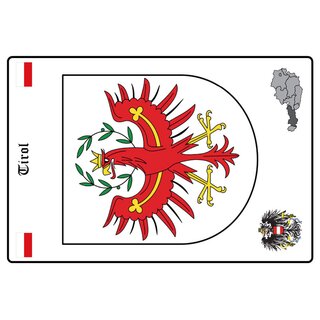 Schild Motiv "Tirol" Wappen Landkarte Österreich 20 x 30 cm