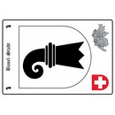 Schild Motiv "Basel-Stadt" Wappen Landkarte...