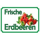 Schild Spruch "Frische Erdbeeren" 20 x 30 cm