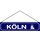 Schild Stadt Köln 46 x 10 cm Blechschild blau mit Dom mit Kordel