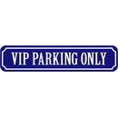 Schild Spruch "Vip Parking Only" 46 x 10 cm blau