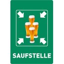 Schild Spruch "Saufstelle" 20 x 30 cm