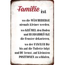 Schild Spruch "Familie ist" 20 x 30 cm Blechschild