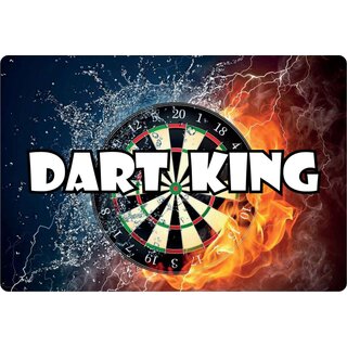 Schild Spruch "Dart King" 30 x 20 cm Blechschild