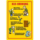 Schild Spruch "Klo-Ordnung" 20 x 30 cm Blechschild