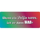 Schild Spruch "Wenn ein Delfin kifft" 27 x 10...