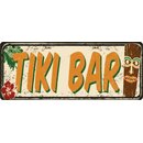 Schild Spruch "Tiki Bar" 27 x 10 cm Blechschild