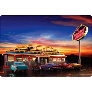 Schild Motiv "Rock it Diner" 30 x 20 cm Blechschild