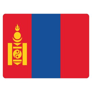 Blechschild "Flagge Mongolei" 40 x 30 cm Dekoschild Länderfahnen