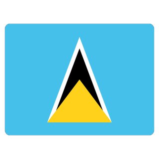 Blechschild "Flagge St. Lucia" 40 x 30 cm Dekoschild St. Lucia Flagge