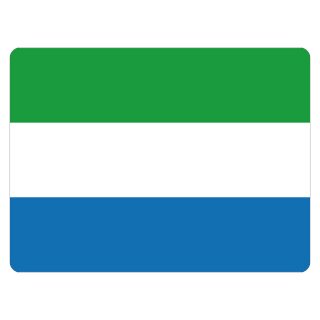 Blechschild "Flagge Sierra Leone" 40 x 30 cm Dekoschild Länderflagge