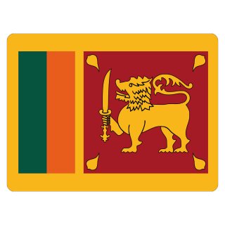 Blechschild "Flagge Sri Lanka" 40 x 30 cm Dekoschild Sri Lanka Flagge