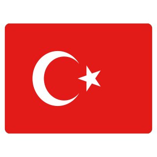 Blechschild "Flagge Türkei" 40 x 30 cm Dekoschild Nationalflaggen