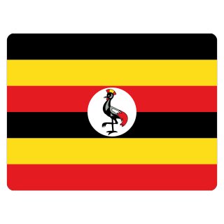 Blechschild "Flagge Uganda" 40 x 30 cm Dekoschild Länderflagge