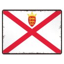 Blechschild "Flagge Jersey Retro" 40 x 30 cm...