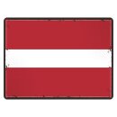 Blechschild "Flagge Lettland Retro" 40 x 30 cm...