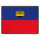 Blechschild "Flagge Liechtenstein Retro" 40 x...