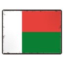 Blechschild "Flagge Madagaskar Retro" 40 x 30...