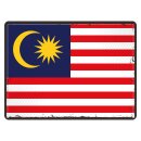 Blechschild "Flagge Malaysia Retro" 40 x 30 cm...