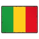 Blechschild "Flagge Mali Retro" 40 x 30 cm...