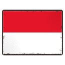 Blechschild "Flagge Monaco Retro" 40 x 30 cm...