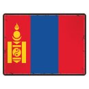 Blechschild "Flagge Mongolei Retro" 40 x 30 cm...