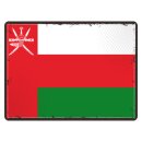 Blechschild "Flagge Oman Retro" 40 x 30 cm...