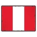 Blechschild "Flagge Peru Retro" 40 x 30 cm...