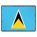 Blechschild "Flagge St. Lucia Retro" 40 x 30 cm...