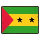 Blechschild "Flagge São Tomé und...