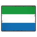 Blechschild "Flagge Sierra Leone Retro" 40 x 30...