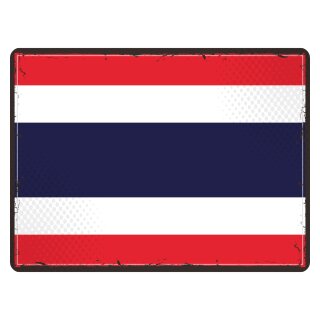 Blechschild "Flagge Thailand Retro" 40 x 30 cm Dekoschild Nationalflaggen