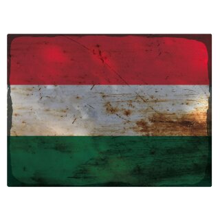 Blechschild "Flagge Ungarn Rusty Look" 40 x 30 cm Dekoschild Fahnen