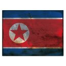 Blechschild "Flagge Nordkorea Rusty Look" 40 x...