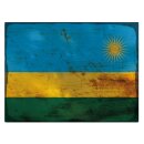 Blechschild "Flagge Ruanda Rusty Look" 40 x 30...