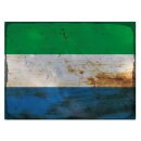 Blechschild "Flagge Sierra Leone Rusty Look" 40...