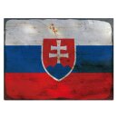 Blechschild "Flagge Slowakei Rusty Look" 40 x...